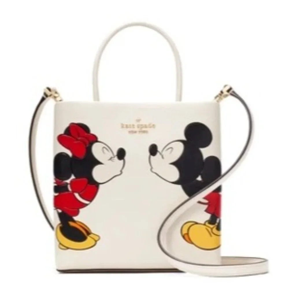 Kate Spade Disney Mickey & Minnie Mouse Ivory Mini Satchel Bag - Picture 1 of 4